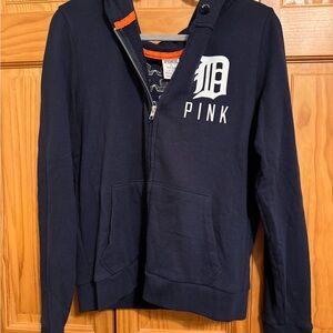 PINK Victoria's Secret Detroit Tigers Jacket in Navy and Orange